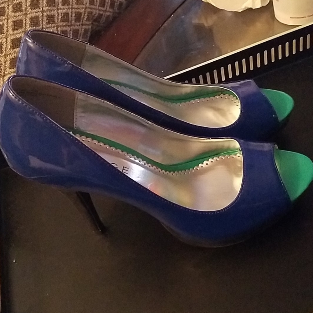 Rampage blue/teals heels (OCTS) - Picture 2 of 3